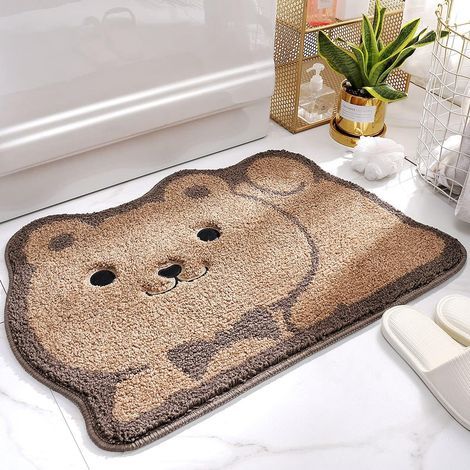 Bath mat, extra soft and absorbent, machine washable, non-slip mat for shower and bath, 50x80 cm (1/5)