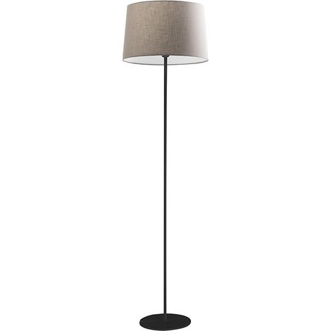 VIVIEN Lampadaire Noir avec Abat-Jour Conique Ivoire E27 IP20 48cm - Lampadaire en Métal Peint - Groupe Rossi (1/5)