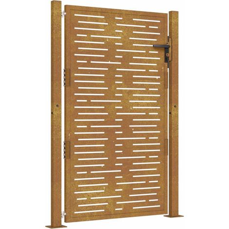 Gartentor 100x125 cm Cortenstahl Quadratisches Design vidaXL