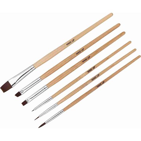 Lot de 6 pinceaux pour peinture à l'huile, maquillage d'Halloween et aquarelle (1/5)