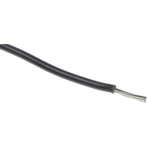 Fils de connexion RS PRO UL1430, 11 0,2 mm² 24 AWG, 300 V, PVC Noir, 100m ( Prix pour Bobine de 100 Mètres )