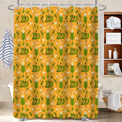 Rideau de douche en polyester 180x180 À œillets renforcés housse de baignoire pour campin (1/5)