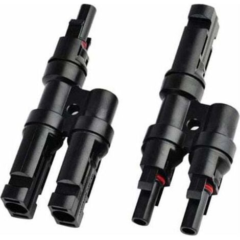 Conectores de derivación MC4 para paneles solares - Conector en T/Y para distribución de cables -Crezuo