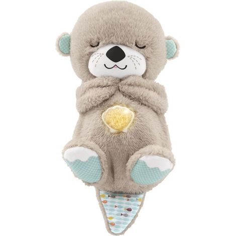 Lampe loutre « Bonne nuit câlin » Veilleuse en peluche avec musique et lumières Veilleuse en peluche à bruit blanc Cadeau idéal pour les nouveau-nés (garçons et filles) FXC66