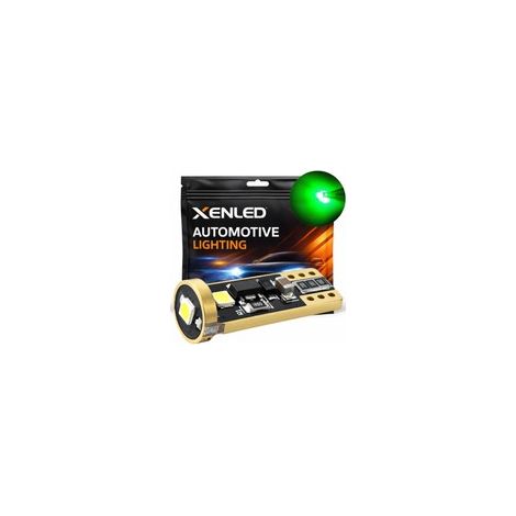 1 x AMPOULE W5W 3-LED Super Canbus 104Lms XENLED - VERT (1/5)