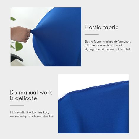 Lot de 2 housses de protection universelles extensibles pour dossier de chaise de bureau/ordinateur, compatibles avec les chaises de dessinateur pivotantes. (1/4)