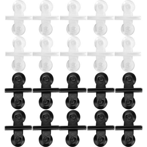 Lot de 20 ventouses pour aquarium, couvercle en verre, séparateur, support, clip (1/4)