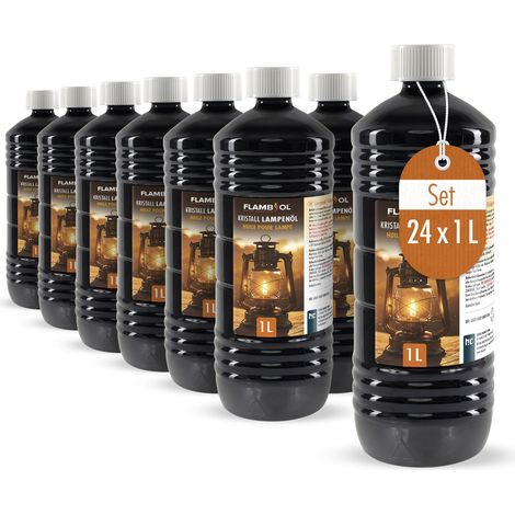 24x 1 L FLAMBIOL® Lampenöl Hochrein Kristallklar (1/5)