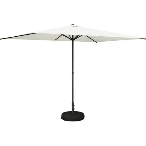 Garden Parasol with Base 200 x 300 cm Polyester Rectangular vidaXL