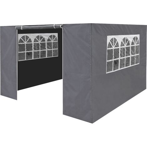 Dellonda DG145 Premium Side Walls/Doors/Windows for Gazebo/Marquee, Fits 2 x 2m Models - Grey (1/5)