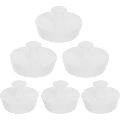 6 bouchons de baignoire silicone pour remplacement et bain (1/5)
