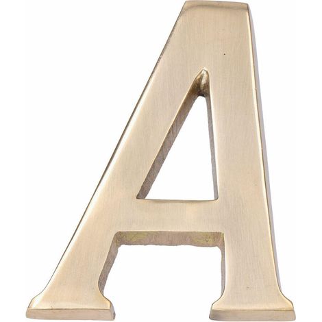 Dekorativer Buchstabe edm poliertes Messing gold 10 cm
