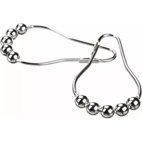 Anneaux de Rideaux Douche avec Crochet en Métal – Anneau Circulaire ouvrable pour Rideaux (1/4)