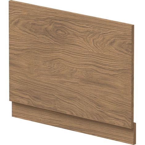 Hudson Reed Bath End Panel 560mm H x 750mm W - Antique Oak (1/2)