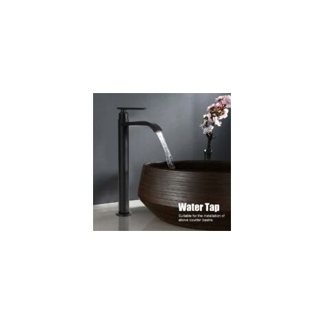 Robinet d'eau froide simple en acier inoxydable G1/2 304, robinet de lavabo noir