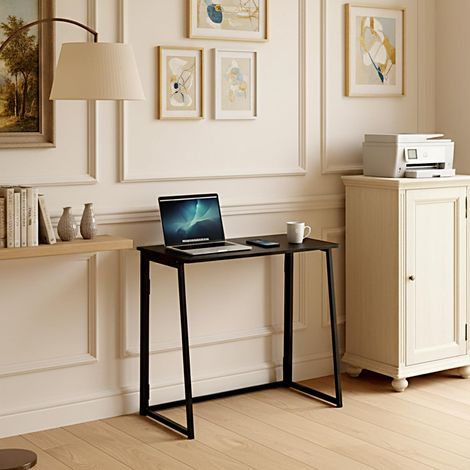 Table Pliable à Dessin/Bureau, Plateau Bois et Cadre Métal, Facile à Ranger et à Transporter, Parfaite pour Artistes, Etudiants Créatifs, Noir, 80 x 40 x 74 cm (1/5)