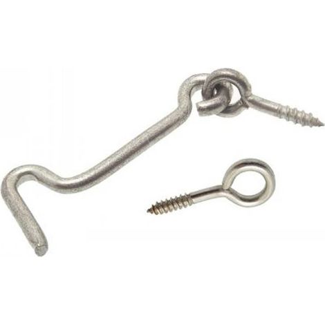 10 Crochets de Contrevent avec Piton 6 x 200 mm - Inox A2 - D-Work