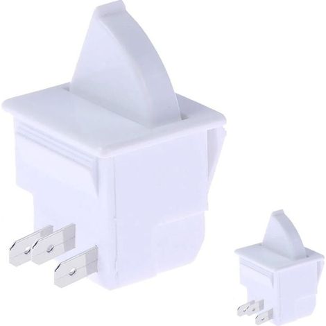 Interrupteur universel de lampe de porte de réfrigérateur 5A AC 125V 3 broches, interrupteur de lumière à levier à bascule, pièces de rechange pour réfrigérateur - lot de 2 (1/5)