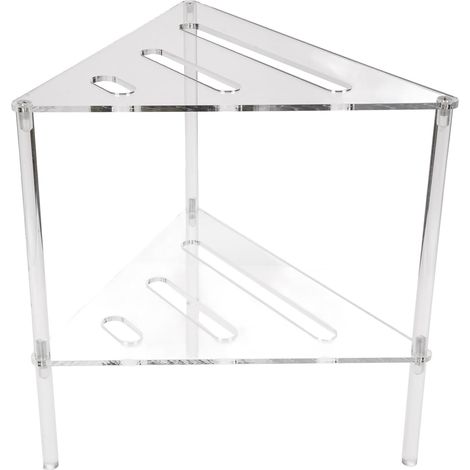 2 stöckige Acryl Eckduschablage stilvoller Organizer für Bad