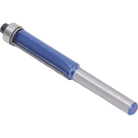 Fraise à bois, queue de 6,35 mm (1/4"), qualité professionnelle argent-bleu, fraise à chanfreiner, fraise à plaquer les chants, fraise de finition, 6,35 x 7,94 x 66 cm (1/4" x 5/16" x 26") (1/5)