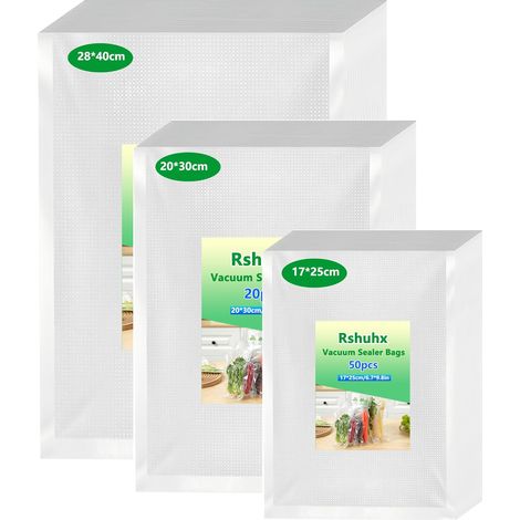 Sac Sous Vide Alimentaire 200µm Sachet Sous Vide 17 x 25cm 20 x 30cm 28 x 40cm 80pcs pourToutes Machines Emballer Sous Vide et Sacs Congélation Viande Légume Réfrigérateur Cuisine (1/5)