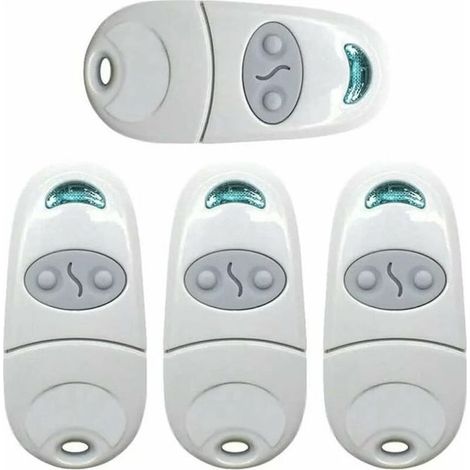 (6,5 x 3 x 1 cm) 4 télécommandes universelles de porte de garage CAME TOP432NA pour moteur de porte de garage. (1/5)