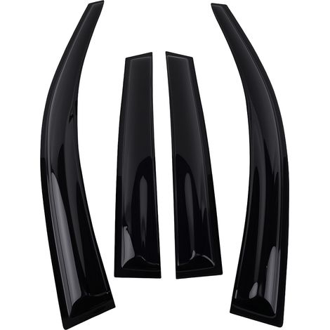 Side Window Rain Guards for VW Polo MK4 2002-2009 Wind Deflectors Black Set 4pcs (1/5)