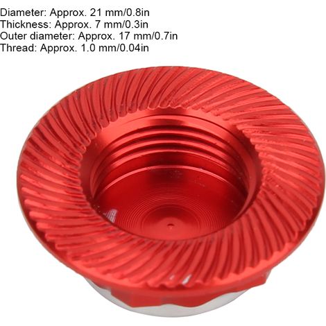 Stück 17 mm wasserdichte Radnabenmuttern aus Aluminiumlegierung als Zubehör für 1/8 RC-Cars (Rot) (1/5)