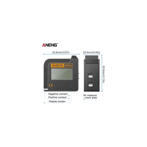 ANNENG BATTERY TESTER 168MAX Digital Affichage Tension Vérification Capacité Test Testing Universal pour la vérification du bouton AAA AA