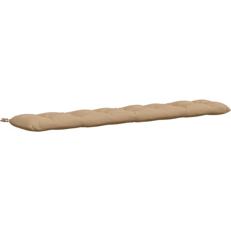 Coussin de banc VIANEN 100 % polyester Sable 200 x 30 x 12 cm - vidaXL