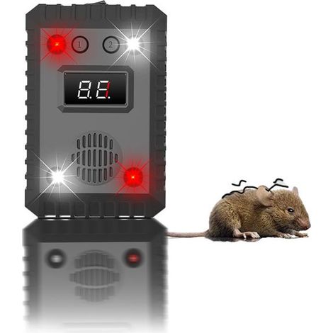Répulsif Anti Martre, Repulsif Ultrason Anti Rongeur pour Voiture Haute fréquence, Anti Souris et Rats pour Moteur de Voiture, Repulsif Pigeon avec Stroboscopique, Protéger Voiture et Votre Maison (1/5)