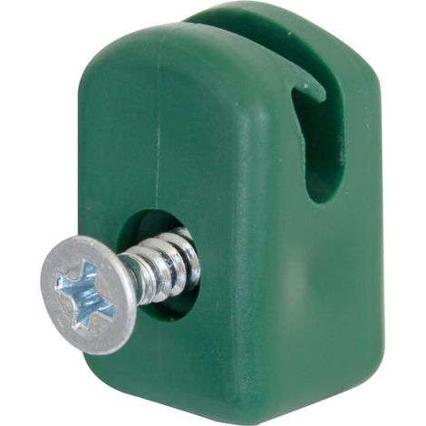 855550 Clip pour fil de tension, plastique, en vert, Set de 50 pièces