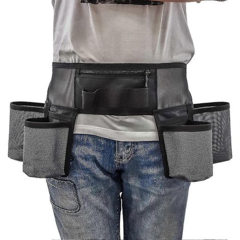 Tablier de nettoyage et de jardinage à taille haute avec plusieurs poches pour ranger les produits d'entretien ménager et les outils. Sac de rangement inclus. (1/5)