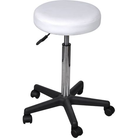 Taburete de oficina blanco vidaXL
