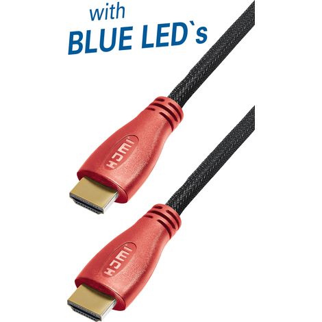 High speed hdmi™-cable with ethernet hdmi-plug 19 pin - hdmi-plug 19 pin, 0,5 m, 4k, uhd, 3d, cable - ø 6,5 mm, awg30 (1/3)