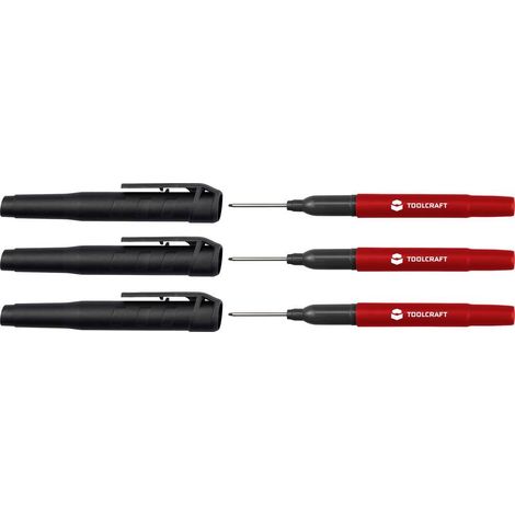 TOOLCRAFT TO-10179735 Marqueur de charpentier 1 mm 3 pc(s) (1/4)