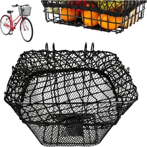 Filet élastique pour panier de vélo - Filet de serrage pour porte-bagages - Filet de sécurité universel pour panier de moto (1/5)