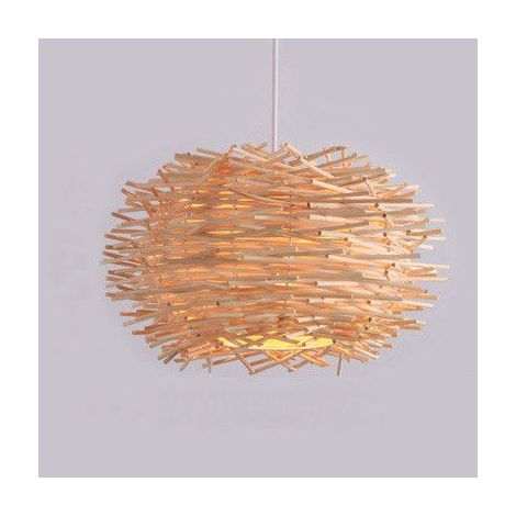 Lustres, Asie Du Sud-Est Des Lampes D'Art Rotin de Restauration Ferme Pendentinelle Light Pot Hot Pot Restaurant Bar Suspendu Lampe À Oiseaux Bird Bird Cage Lampe Pendente/30 Cm - RWSuspension (1/5)