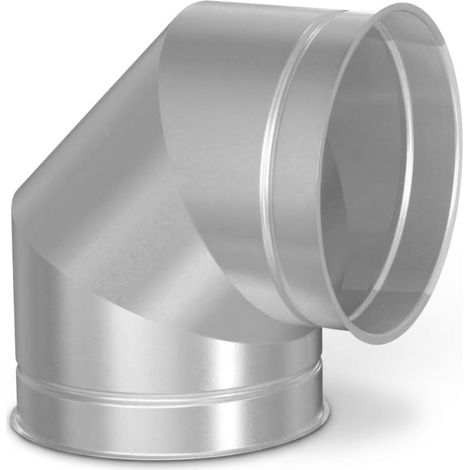 MAKA Curva 90° Canale Aria Zincato Svasato a Settori Ø 130 mm sp. 0,6 mm (1/5)
