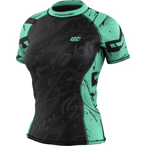 Damen-Rashguard mit kurzen Ärmeln, NEO XL, pink
