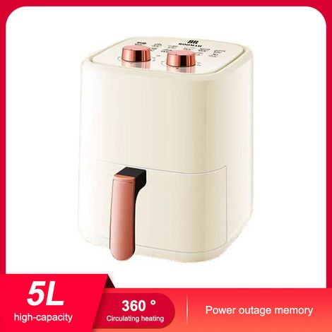 Friteuse à air 4L Électrique Sans Huile Saine Double Bouton Contrôle Température Revêtement Antiadhésif Facile à Nettoyer (1/5)