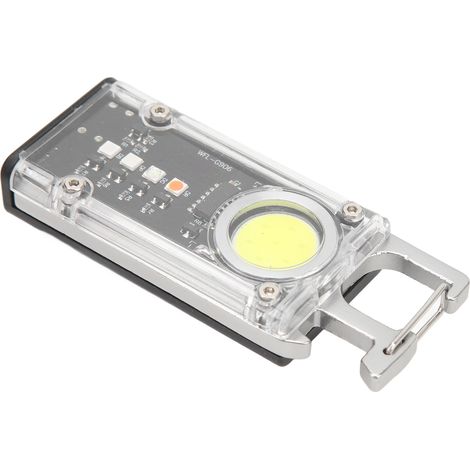 Mini lampe torche LED multifonctionnelle à lumière puissante, portable et rechargeable, fixation magnétique, plusieurs modes d'éclairage, petite lampe torche argentée (1/5)