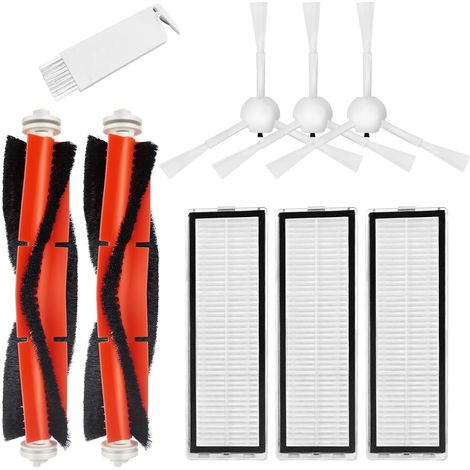 Ersatzteile und Zubehör für den Xiaomi Dreame F9 Saugroboter (für Mijia 1C, 2C, 1T, STYTJ01ZHM, STYTJ02ZHM): 2 Walzenbürsten, 3 Filter, 3 Seitenbürsten, 1 Reinigungsbürste (1/5)