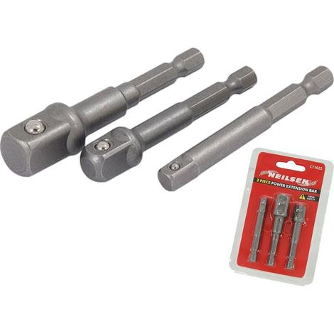 Neilsen Drill Power Impact Extension Socket Adapter Converter Set 1/4" 3/8" 1/2" (1/2)