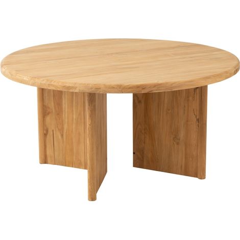Table à manger ronde 150x75 cm en teck naturel - PLIZU (1/5)