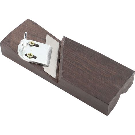 Rabot de menuiserie biseauté 45°, outil de coupe en ébène pour menuisier, rabotage artisanal du bois, planche DIY. (1/5)