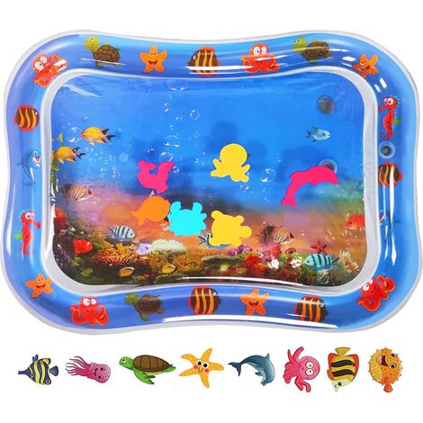 Tapis À Eau Gonflable - Pour Activités De Préscolarisation Et Temps Sur Le Ventre - 66 X 51 Cm - Pour Bébés À Partir De 3 Mois - 1 Pièce (1/5)