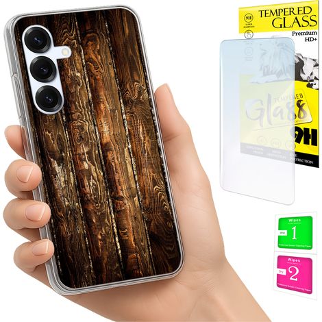 Custodia per Samsung Galaxy S25 FE, cover fotografica, cover posteriore + vetro 9H (1/5)