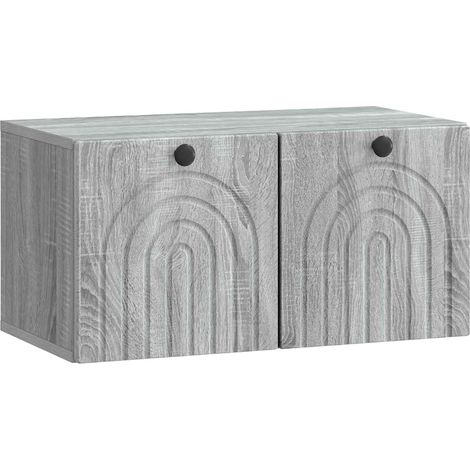 Wall-Mounted TV Cabinet Grey Sonoma 59.5 x 31 x 30 cm vidaXL (1/5)
