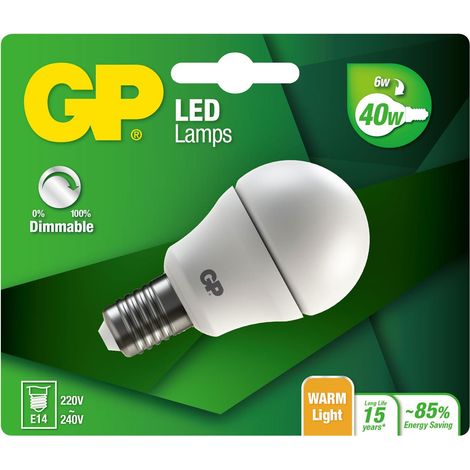 GP - LED Lamp Mini Globe, E14, DIM, 6W (40W), 470lm